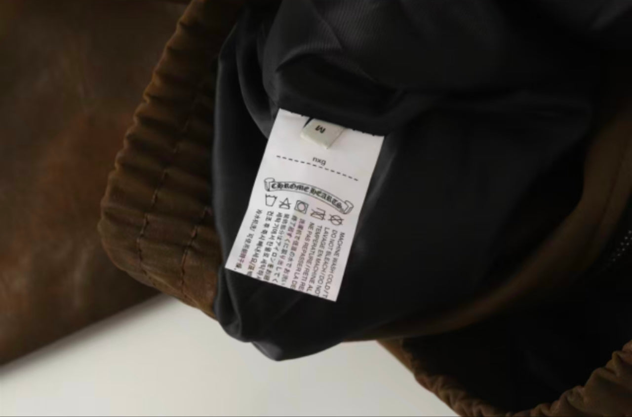 Cross Patch Suede Jacket - Brown Gothic Streetwear Outerwear 8833